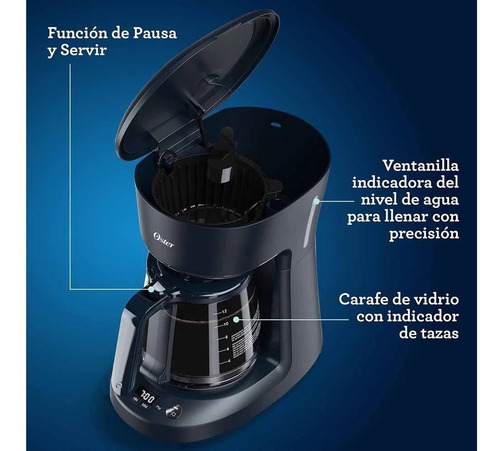 Cafetera Programable Oster De 12 Tazas Con Auto Apagado
