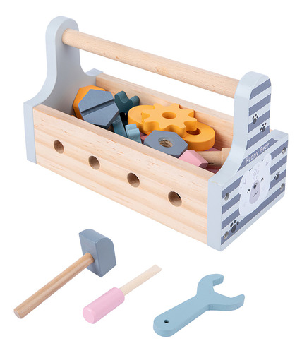 Caja De Herramientas De Madera Juguete Didáctico Para Niños