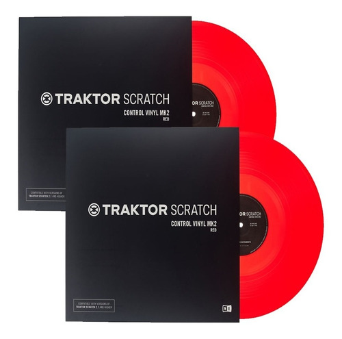 Traktor Scratch Time Code Vinyl Mk2-red-kit (02) Unidades