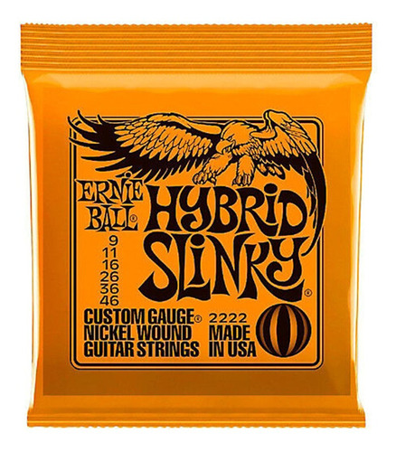 Cuerdas Ernie Ball 2222 Hybrid Slinky P/guitarra Eléctrica