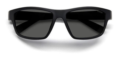 Lentes Polaroid Pld7037/s 807 Negro Solar Polarizado Lente Gris Oscuro Polarizado Varilla Negro 807 Armazón Negro 807
