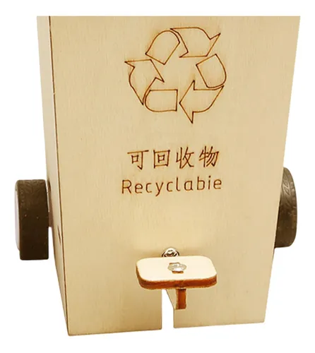 Flip Trash Can Wood Science Project Kits De Reciclable