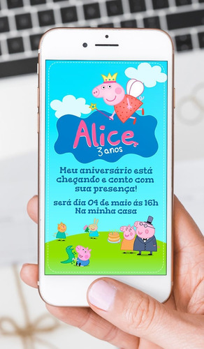 Convite Digital - Peppa Pig