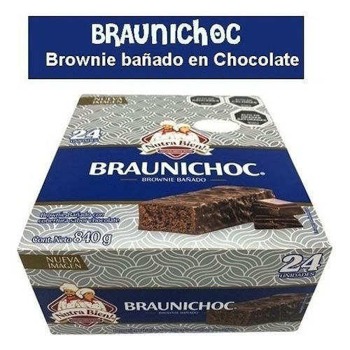 Bizcocho Brownie Braunichoc Caja De 24 Unidades