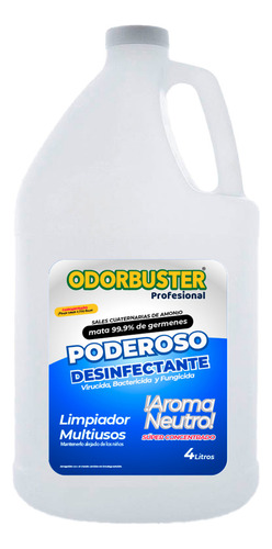 Limpiador Desinfectante Biodegradable Aroma Neutro 4l