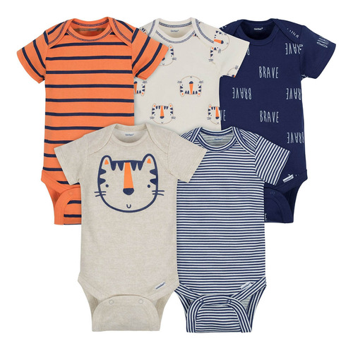 Gerber Baby 5 Pack Onesies, 3-6 Meses