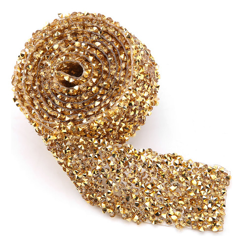 Cinta Con Fondo Dorado De Cristal 12 # 12, 1 Yarda, 30 Mm, E