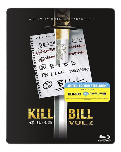 Kill Bill Vol. 2 (bluray, Steelbook, Envío Gratis)