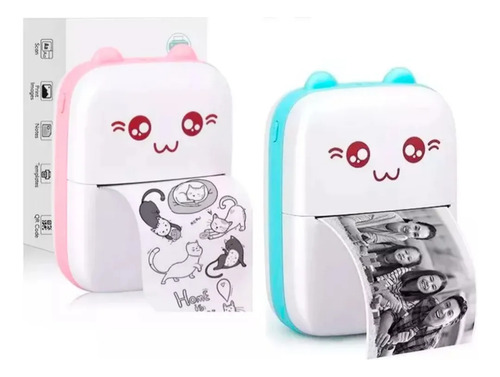 Mini Impresora Portátil Rosa Blanco