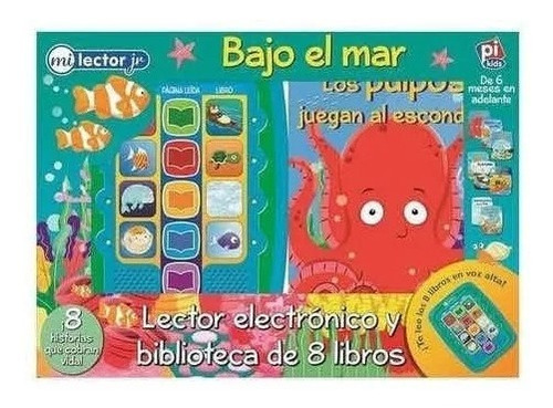 8 Libros + Lector Electrónico Animales Del Mar