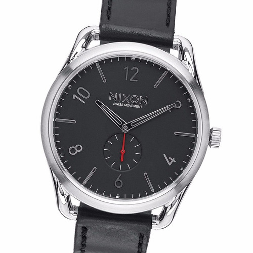Reloj Nixon A465008 Cuadrante Acero Malla De Cuero 10 Atm