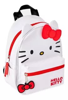 Mochila Bolso Hello Kitty Blanca Escolar Sanrio Kawaii