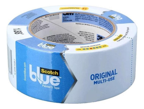 Fita Crepe Scotch Blue 48mm X 50m 2090 3m Azul Kit 2 Peças Liso
