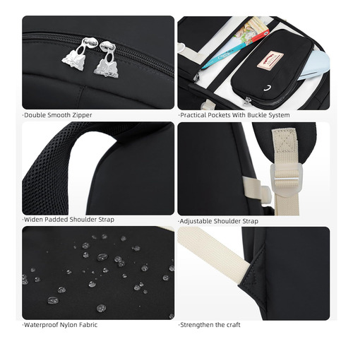 Mochila Para Ordenador Portátil Monedero 15.6 Pulgadas Bo...