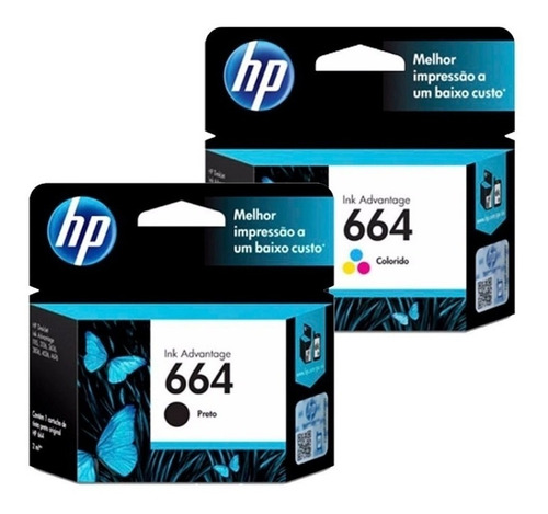 Combo Cartuchos Hp 664 Negro + Color Original 2135 3635 4535