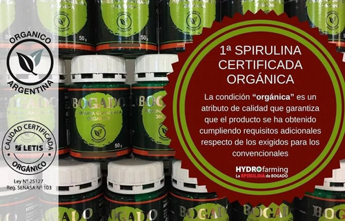 Bogado Spirulina Granulada Organica Sin Tacc A/ Celiacos- Dw