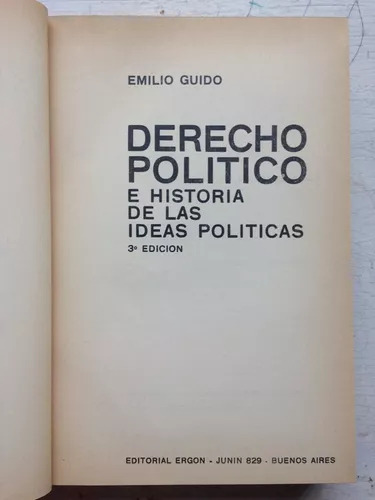 Derecho Politico E Historia De Las Ideas Politicas Guido