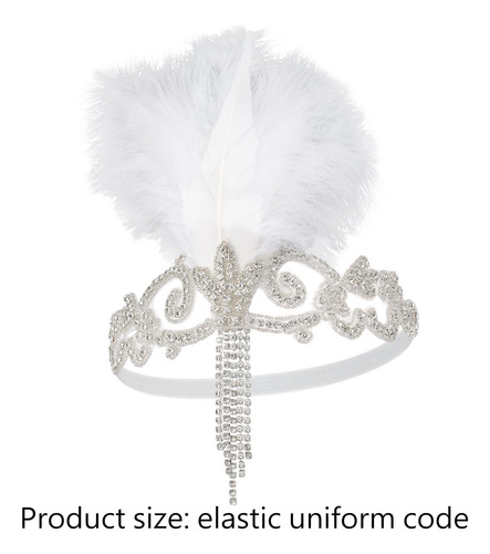 Diadema Estilo Flapper, Tocado De Plumas, Diadema Para