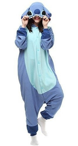 Pijama De Punto Para Adultos Diseño De Animales Color Azul