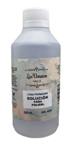 Liquido Solución Poligel Las Varano 250 Ml Uñas Esculpidas