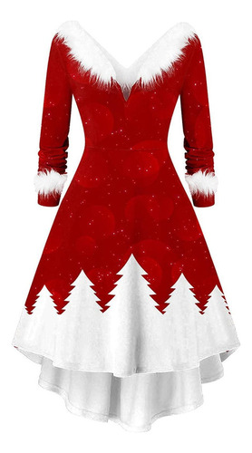 Vestido De Navidad De Invierno Para Mujer Disfraz De Navidad