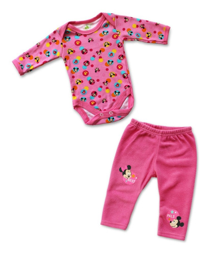 Set De Pañalero Y Pantalón De Minnie Y Mickey Best Pals