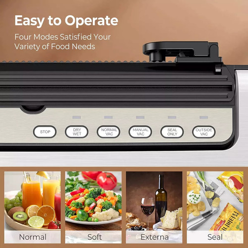 Máquina Selladora De Alimentos Al Vacio Secos Húmedos Mcjoy