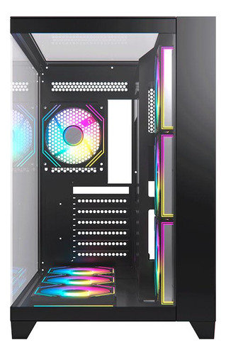 Gabinete Gamer Acegeek Horizon, Mid-t Lat De Vidro Preto