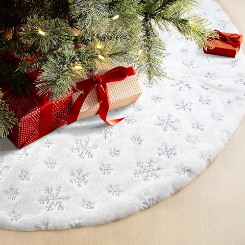 Falda De Arbol De Navidad De 120cm Diseño Copo De Nieve