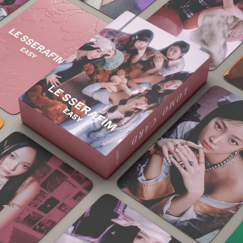 Le Sserafim (55 Photocard + Sticker) Kpop Pegatina+ Lomocard