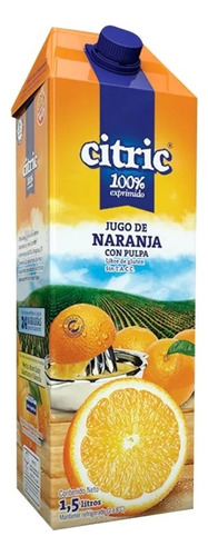 Jugo Natural Citric De Naranja Con Pulpa 1.5l Tetra	