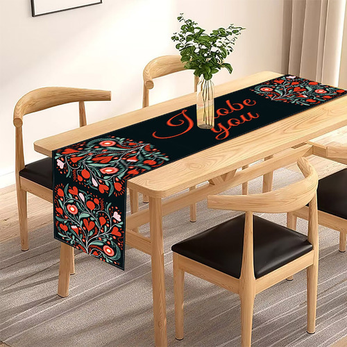 Mantel J Para El Día De San Valentín, Con Flores, Bandera, F