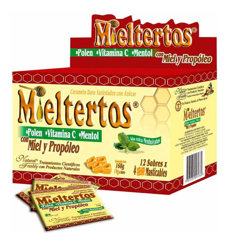 Mieltertos Pastillas X12 Sobres - Unidad a $2038