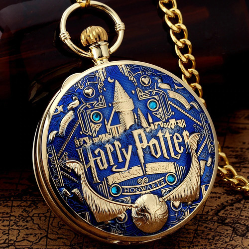 Reloj De Bolsillo Musical Harry Potter M2 Azul Hp