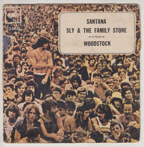 1970 Simple Vinilo Uruguay Woodstock Santana Sly The Family