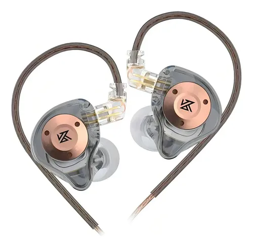 Fone De Ouvido In Ear Kz Edx Pro X Com Microfone Cor Crystal | Frete grátis
