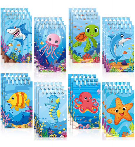 24 Cuaderno Animal Oceano Recuerdo Fiesta Mar Blocs Nota