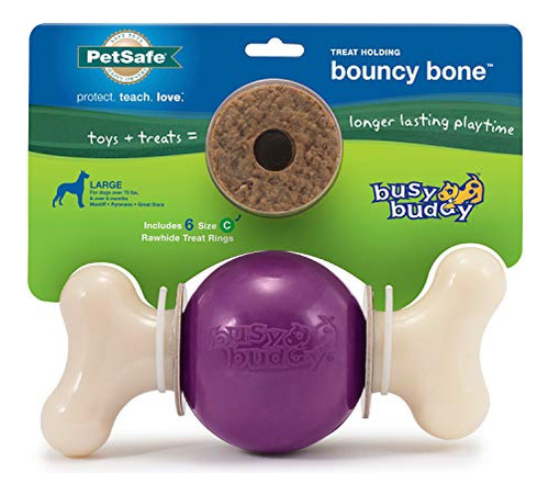 Juguete Para Perros Petsafe Busy Buddy Bouncy Bone Con Anill