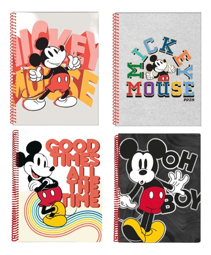 Cuaderno Universitario Mooving Espiral A4 80 Hj Raya Mickey