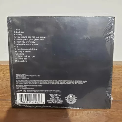 Cd Billie Eilish When We All Fall Asleep - Importado Lacrado