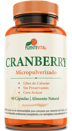 Cranberry Arandano Rojo 60 Vcap 400mg Ayuda Sistema Urinario