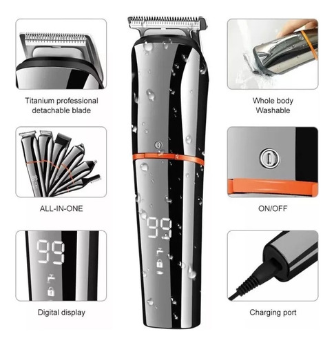 Maquina Para Rasurar Cabello Barba Recargable Inalambrica