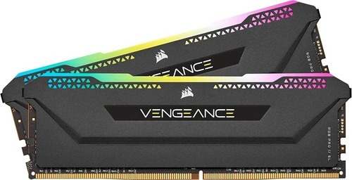 Memória RAM Vengeance RGB Pro SL color preto  32GB 2 Corsair CMH32GX4M2E3200C16