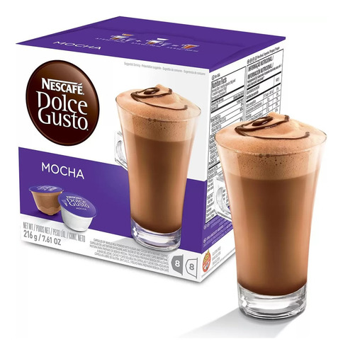 Capsulas Dolce Gusto Nescafé Mocha Premium Cocoa Robusta Moc