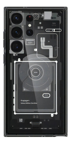 Funda Para Samsung S23 Ultra Spigen Ultra Hybrid Zero One Color Negro