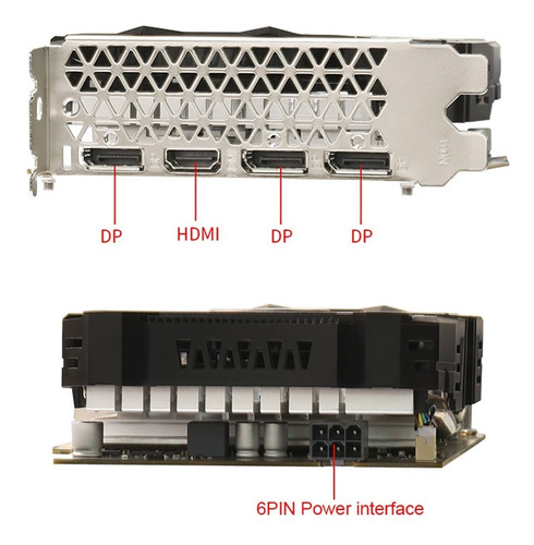 Imagen 3 de 7 de Gtx1060 6g Tarjetas Gráficas Pcie 16x 3.0 192bit Gddr5