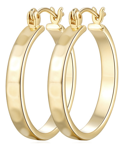 Aretes Arracadas De Oro 14k Grandes Gruesas Mujer Dama 22mm Joyas De Oro Regalos Para Mujer Mama Parejas Niña