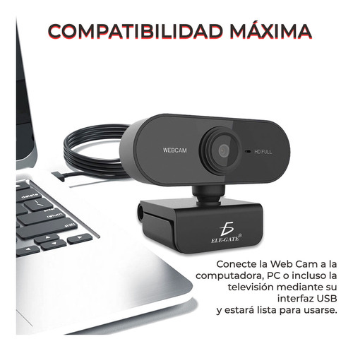 Cámara Web Para Computadora 1080p Hd Con Micrófono Webcam