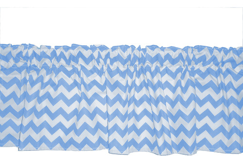 Baby Doll Chevron Ventana Cenefa, Azul