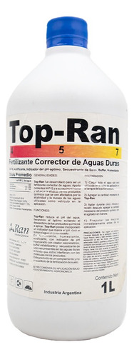 Adherente Coadyudante Corrector De Aguas Duras Top-ran 1 Lt